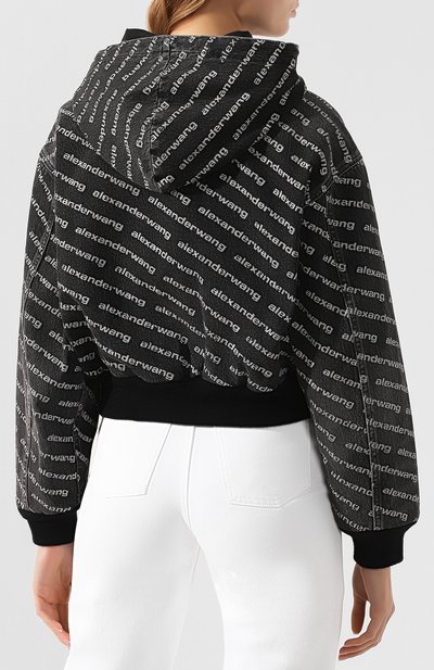 Джинсовый бомбер ALEXANDER WANG черно-белого цвета по цене 59950 руб., арт. 4D992394CG, фото 4 Джинсовый бомбер ALEXANDER WANG, арт. 4D992394CG, фото 4