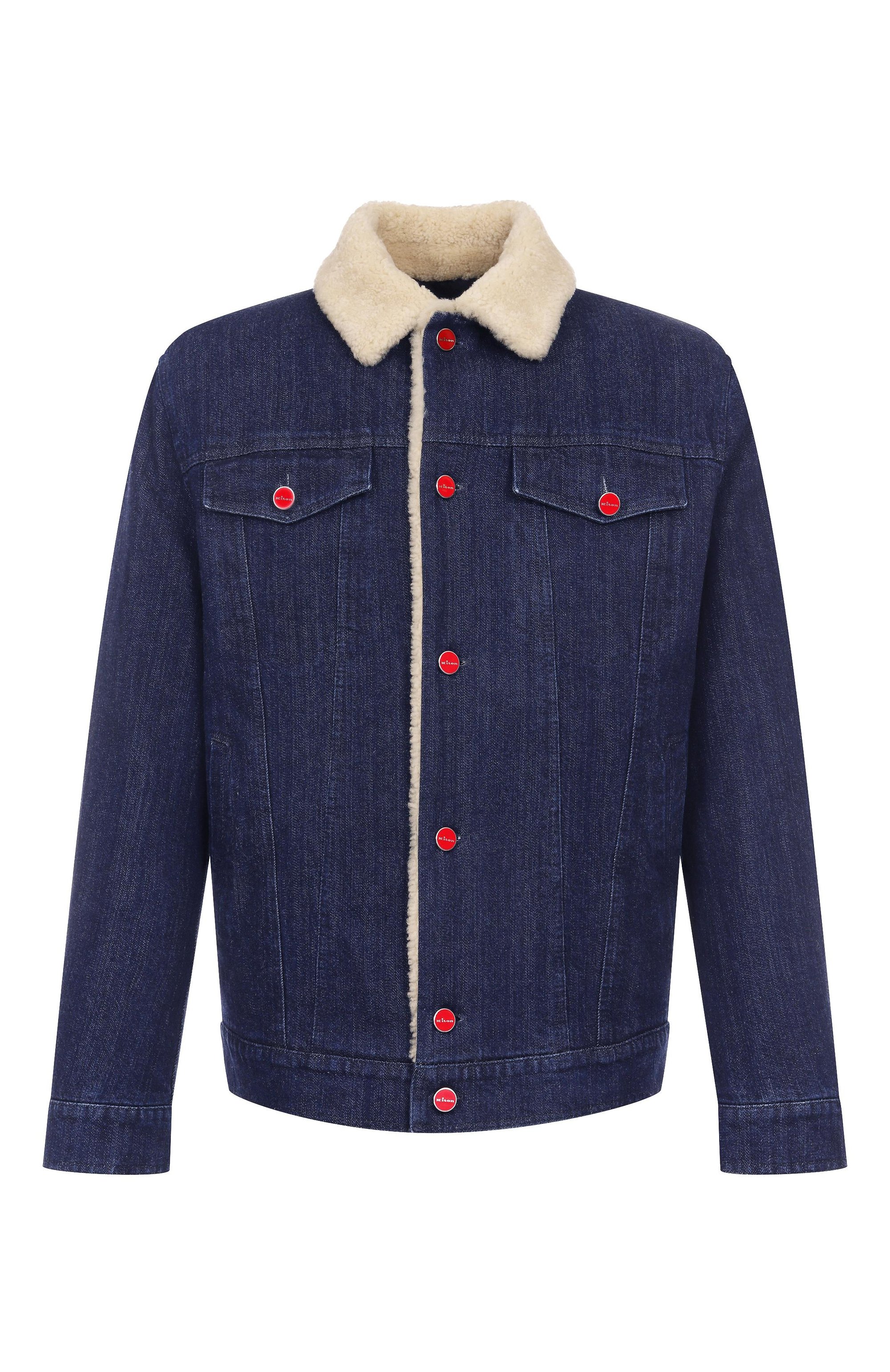 Джинсовая куртка с подкладкой из овчины KITON, арт. UW2280SV0402F04_001, фото 1
