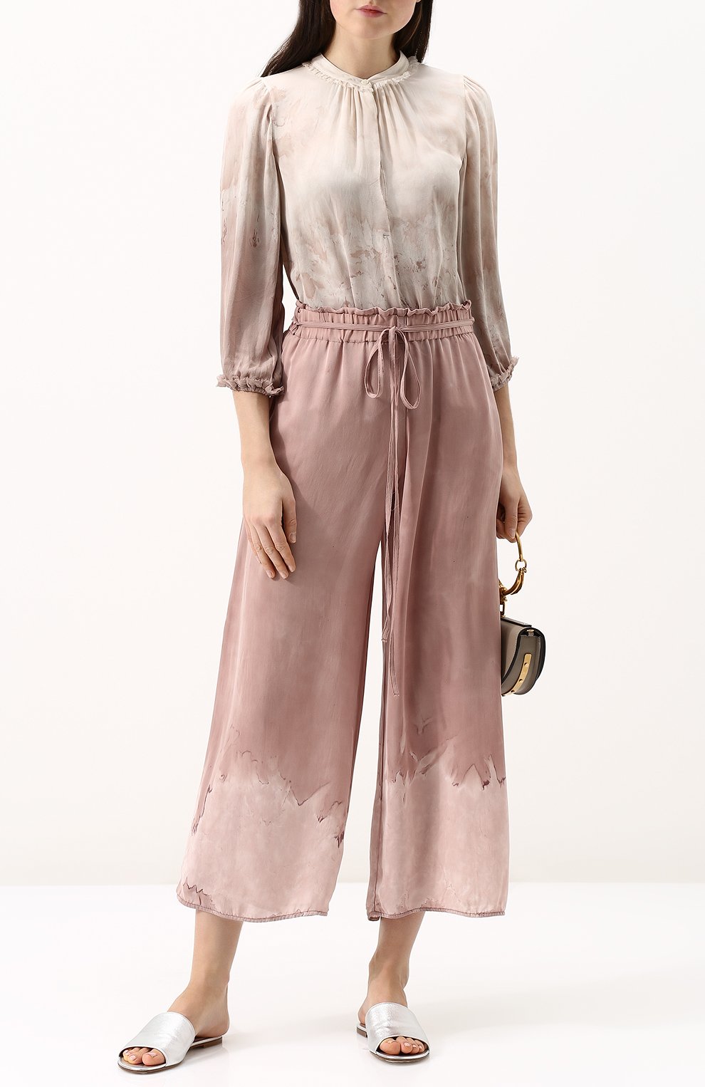 Укороченные шелковые брюки RAQUEL ALLEGRA, арт. Y76-6666, фото 2