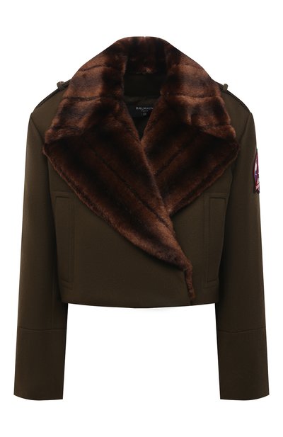 Женская шерстяная куртка BALMAIN, арт. WF0UA020/WA00