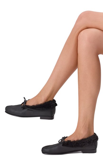 Женские кожаные лоферы tilla shearling HEREU, арт. WFTISH