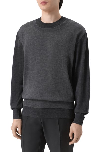 Шерстяной джемпер DOLCE & GABBANA темно-серого цвета по цене 126000 руб., арт. GXX83Z/JCVWP, фото 3 Шерстяной джемпер DOLCE & GABBANA, арт. GXX83Z/JCVWP, фото 3