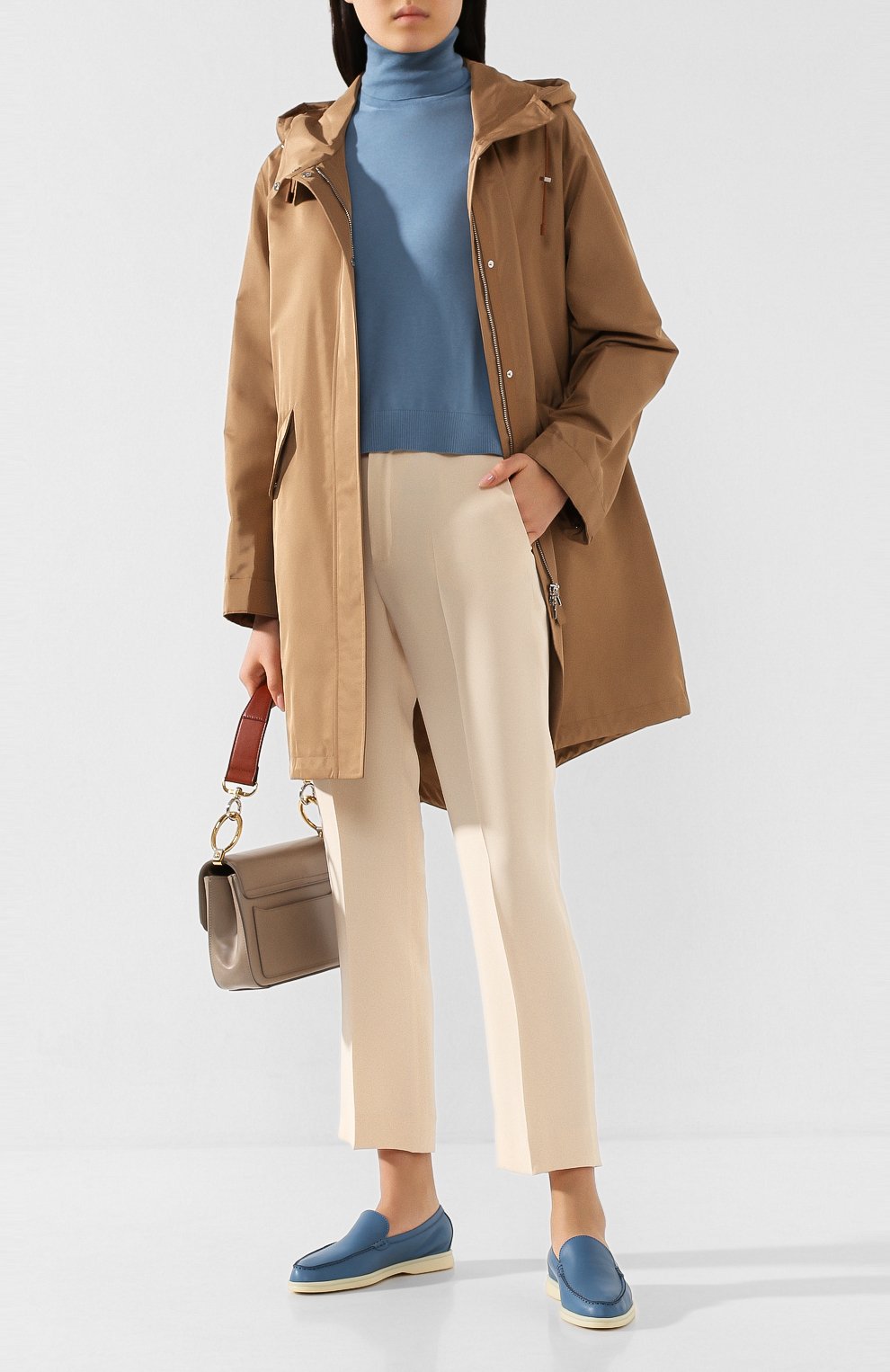 Кашемировый пуловер LORO PIANA голубого цвета по цене 126500 руб., арт. FAL0175, фото 2 Кашемировый пуловер LORO PIANA, арт. FAL0175, фото 2