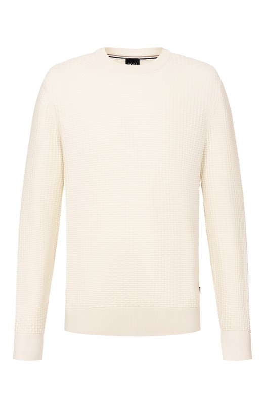 Хлопковый джемпер BOSS 50545283 Кремовый 50545283