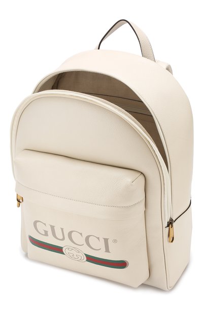 Кожаный рюкзак gucci print GUCCI белого цвета по цене 205500 руб., арт. 547834/0Y2BT, фото 4 Кожаный рюкзак gucci print GUCCI, арт. 547834/0Y2BT, фото 4