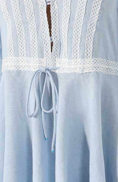 Льняное платье A MERE CO голубого цвета по цене 53650 руб., арт. AMC/R20V02, фото 5 Льняное платье A MERE CO, арт. AMC/R20V02, фото 5