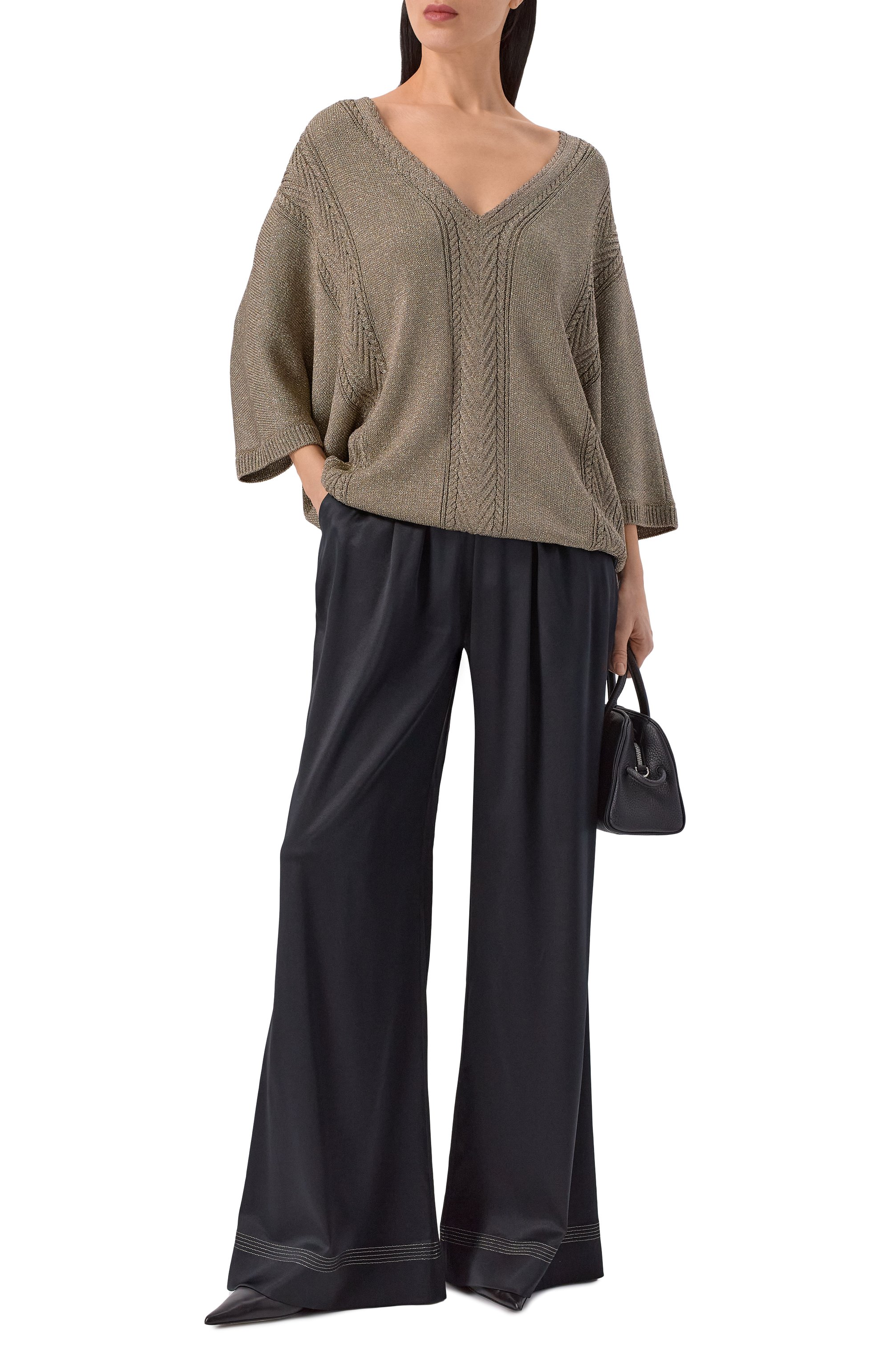 Шелковые брюки FREEAGE, арт. WS26.PT188.6003.900, фото 2