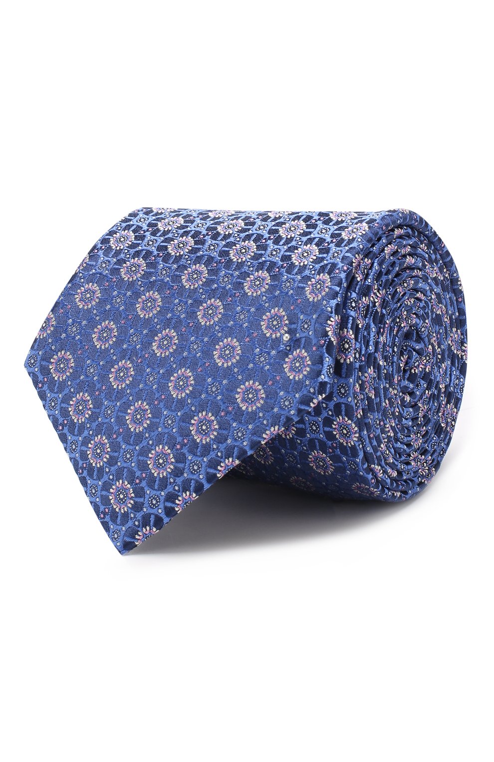 Шелковый галстук CANALI синего цвета по цене 9525 руб., арт. 18/HJ02318, фото 1 Шелковый галстук CANALI, арт. 18/HJ02318, фото 1