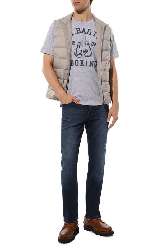 Хлопковая футболка MC2 Saint Barth STBM/TSHIRT MAN/06547D Серый  STBM/TSHIRT MAN/06547D Фото 2