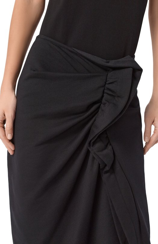 Хлопковая юбка Dries Van Noten 131112/3611 Чёрный  131112/3611 Фото 5