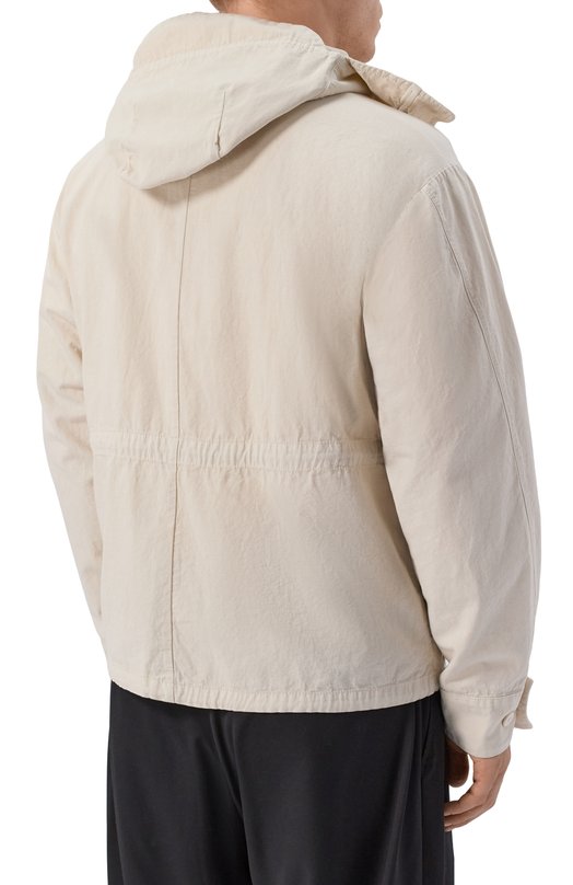 Куртка из хлопка и льна Transit CFUTRCE142 Кремовый  CFUTRCE142 Фото 4