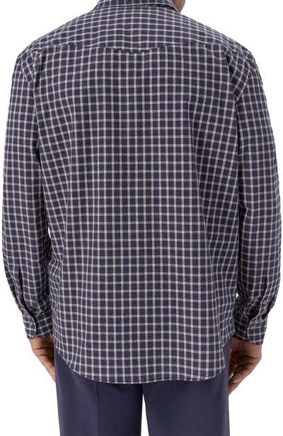 Хлопковая рубашка VAN LAACK темно-синего цвета по цене 38450 руб., арт. VL-RAM01-K/156639/3XL-6XL, фото 4 Хлопковая рубашка VAN LAACK, арт. VL-RAM01-K/156639/3XL-6XL, фото 4