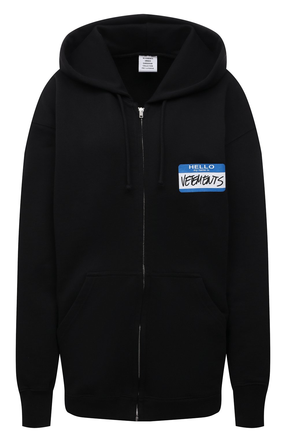 Хлопковый кардиган VETEMENTS черного цвета по цене 69300 руб., арт. UA52TR780B 1601/W, фото 1 Хлопковый кардиган VETEMENTS, арт. UA52TR780B 1601/W, фото 1