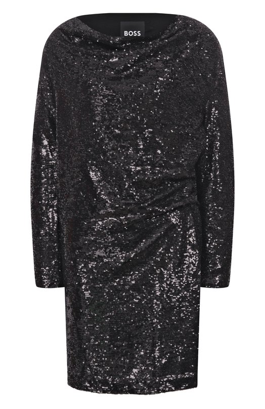 Платье с отделкой пайетками BOSS 50547996 Чёрный 50547996