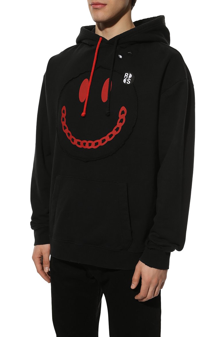 トップス RAF SIMONS 224-164 Smiley Popover Hoody RAF SIMONS X SMILEY SMILEYPRINT 50TH ANNIVERSARY HOODIE