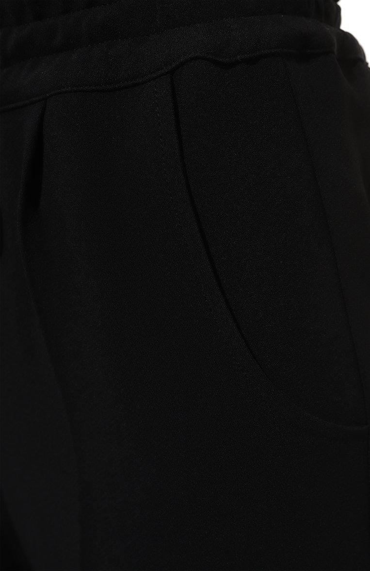 Женские брюки KITON черного цвета, арт. D37102K0562C | Фото 5 (Материал внешний: Синтетический материал, Вискоза; Длина (брюки, джинсы): Стандартные; Женское Кросс-КТ: Брюки-одежда; Силуэт Ж (брюки и джинсы): Узкие; Стили: Кэжуэл)