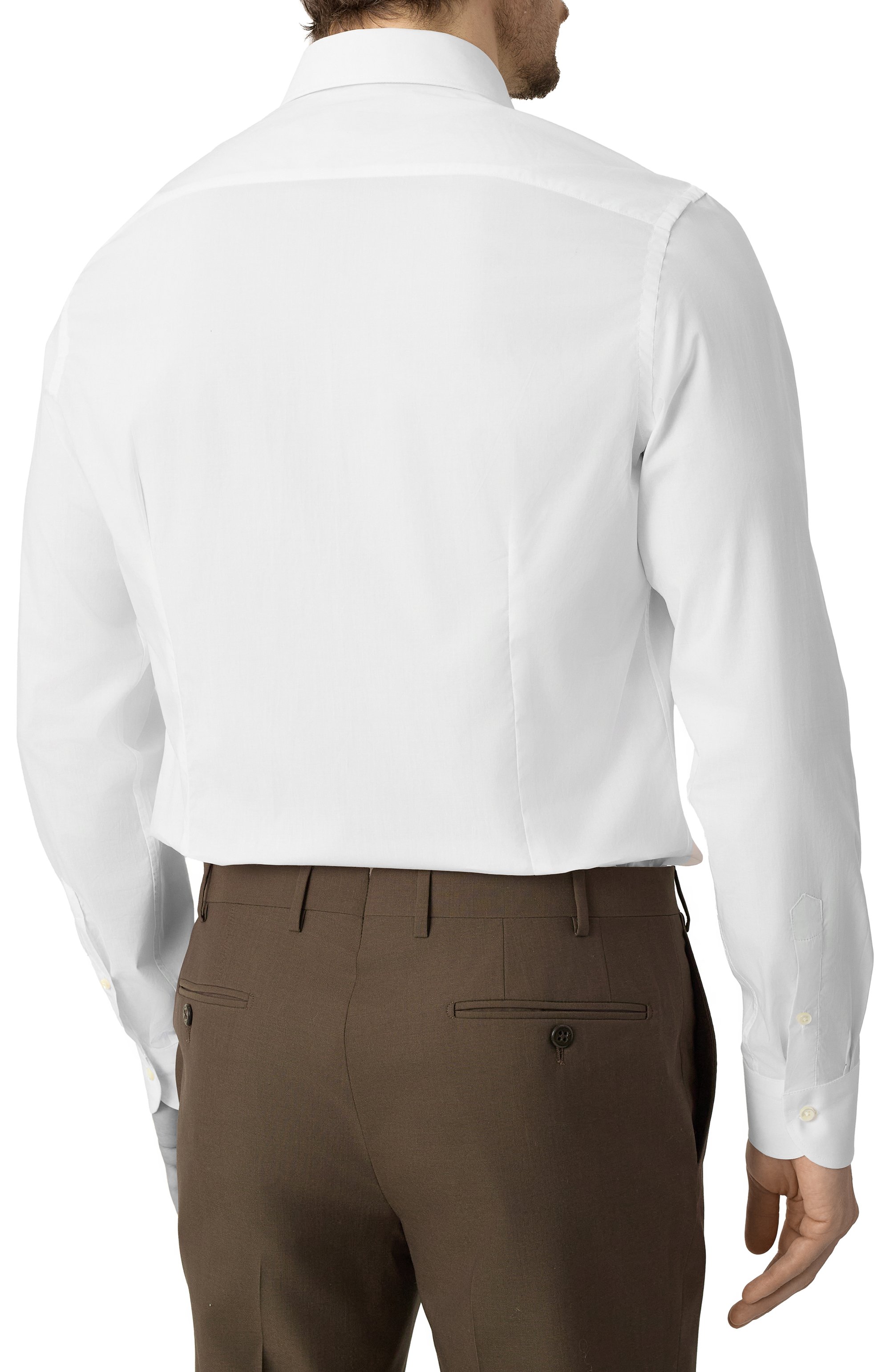 Хлопковая сорочка CANALI белого цвета по цене 33600 руб., арт. CCLX098/GA03456, фото 4 Хлопковая сорочка CANALI, арт. CCLX098/GA03456, фото 4