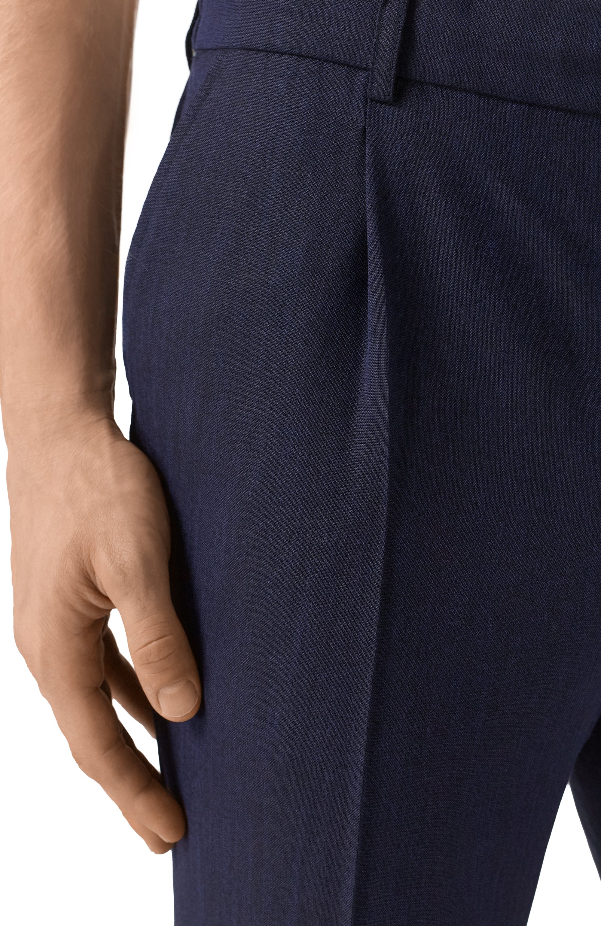 Брюки из шерсти и шелка CAPOBIANCO, арт. 18M804.LR00., фото 5