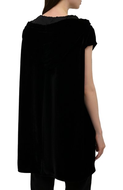 Топ из вискозы и шелка RICK OWENS черного цвета по цене 96550 руб., арт. RP02A7533/V, фото 4 Топ из вискозы и шелка RICK OWENS, арт. RP02A7533/V, фото 4