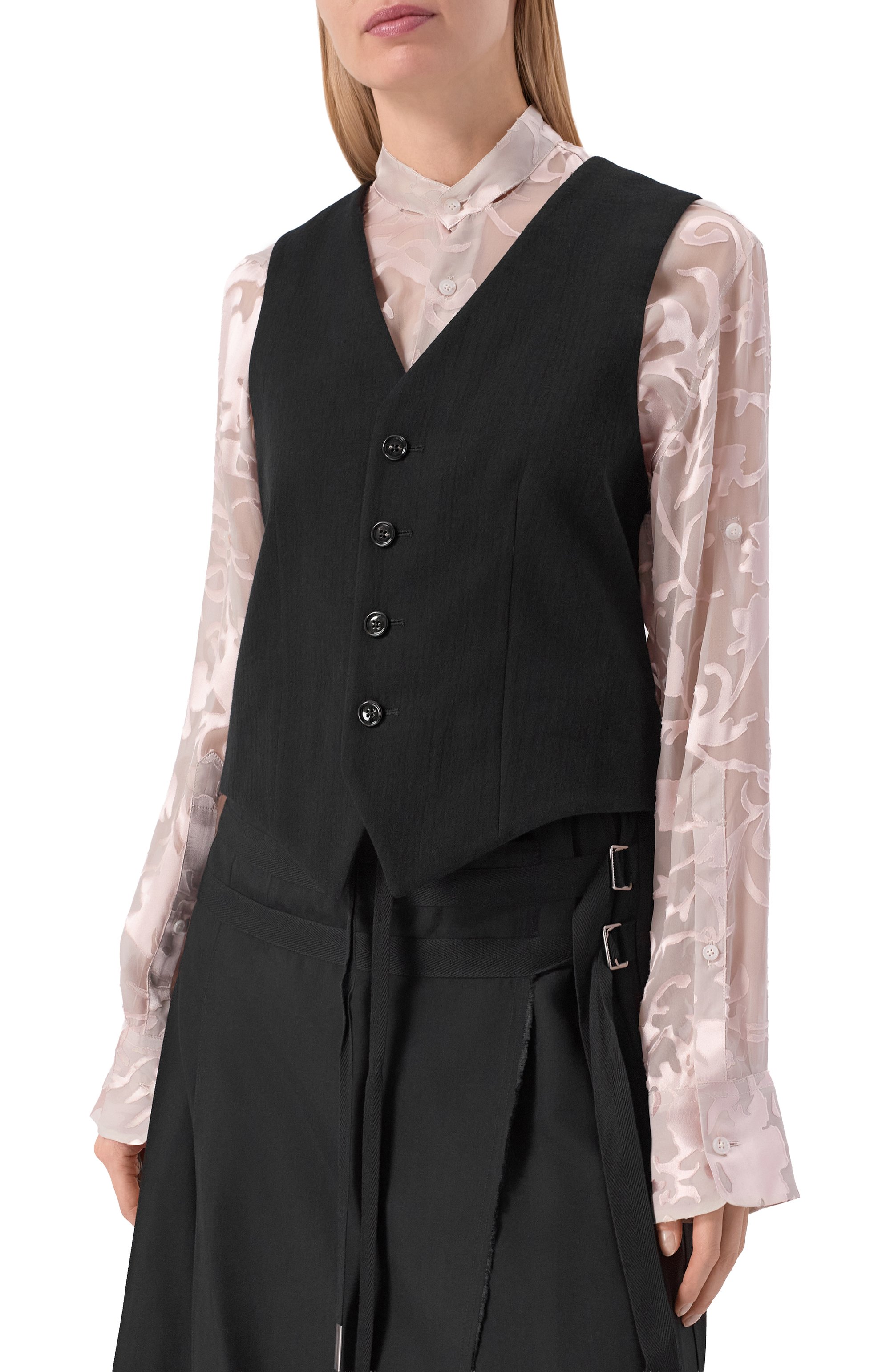 Хлопковый жилет ANN DEMEULEMEESTER, арт. B0013555/FA718, фото 3