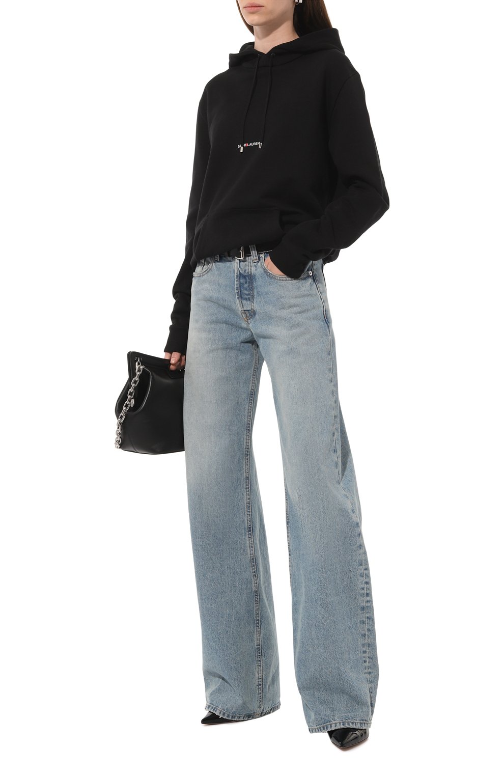 Хлопковое худи SAINT LAURENT, арт. 677256/YB2EZ, фото 2