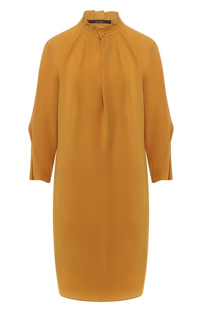 Платье с воротником-стойкой WINDSOR золотого цвета по цене 33450 руб., арт. 52 DE102H 10004367, фото 1 Платье с воротником-стойкой WINDSOR, арт. 52 DE102H 10004367, фото 1