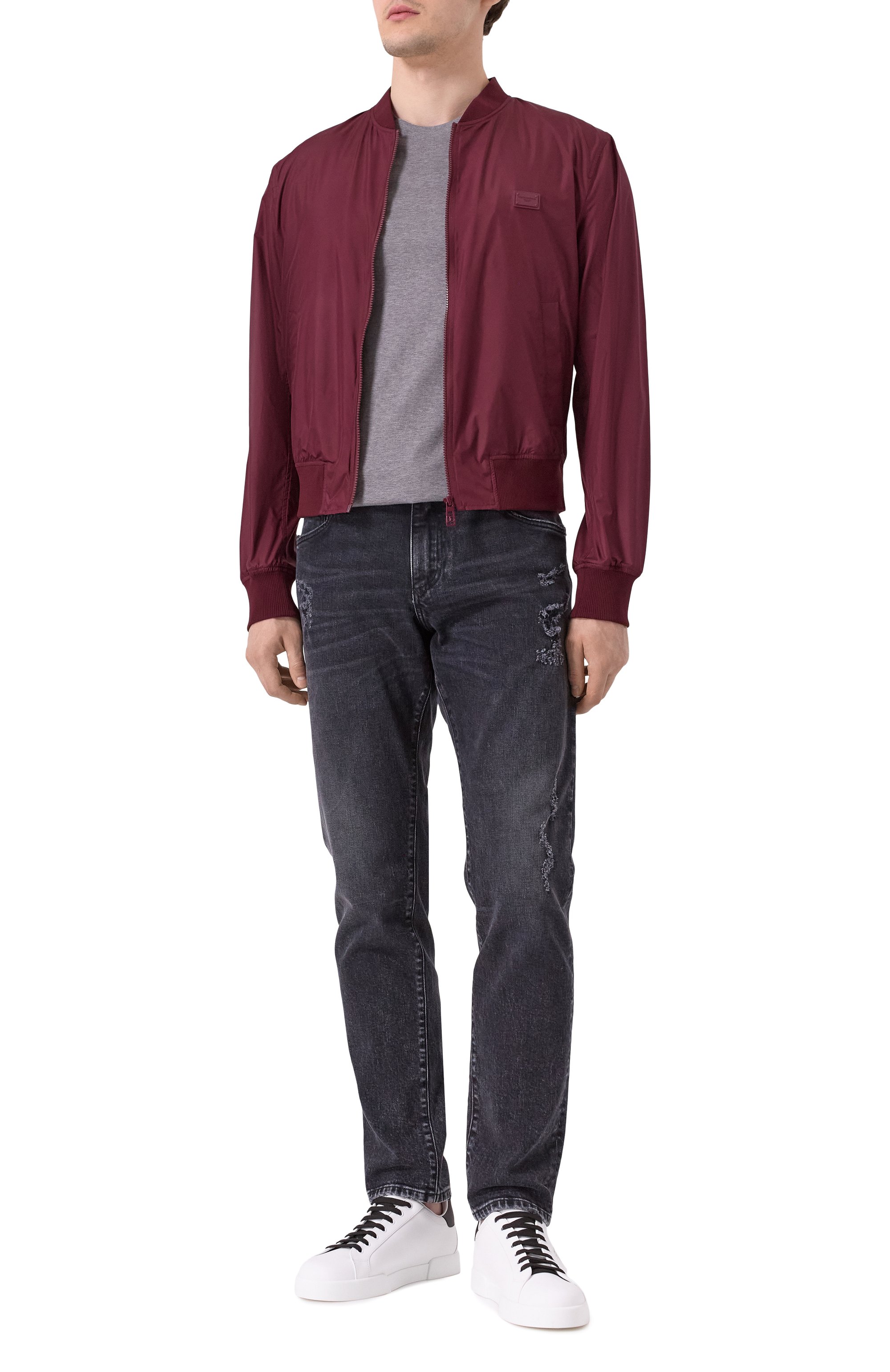 Бомбер DOLCE & GABBANA малинового цвета по цене 170500 руб., арт. G9BLMT/FUS27, фото 2 Бомбер DOLCE & GABBANA, арт. G9BLMT/FUS27, фото 2