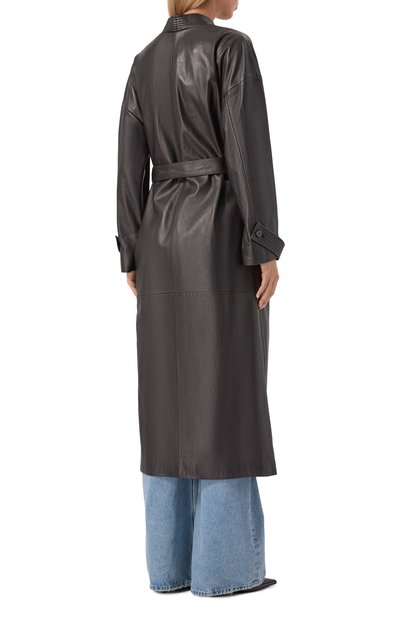 Кожаный плащ 12 STOREEZ черного цвета по цене 145000 руб., арт. 127737, фото 4 Кожаный плащ 12 STOREEZ, арт. 127737, фото 4