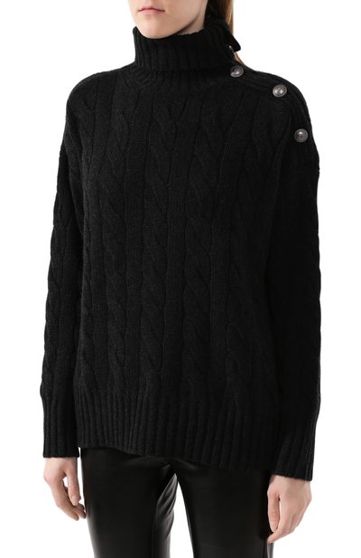Свитер из смеси шерсти и кашемира POLO RALPH LAUREN темно-серого цвета по цене 59950 руб., арт. 211764887, фото 3 Свитер из смеси шерсти и кашемира POLO RALPH LAUREN, арт. 211764887, фото 3