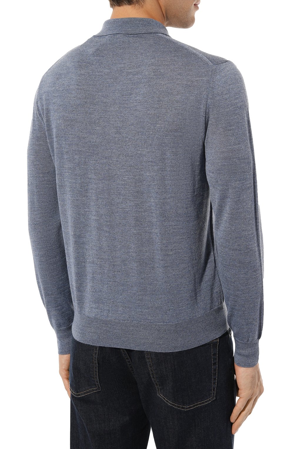 Шерстяное поло CANALI голубого цвета по цене 35150 руб., арт. C0017/MK00077, фото 4 Шерстяное поло CANALI, арт. C0017/MK00077, фото 4