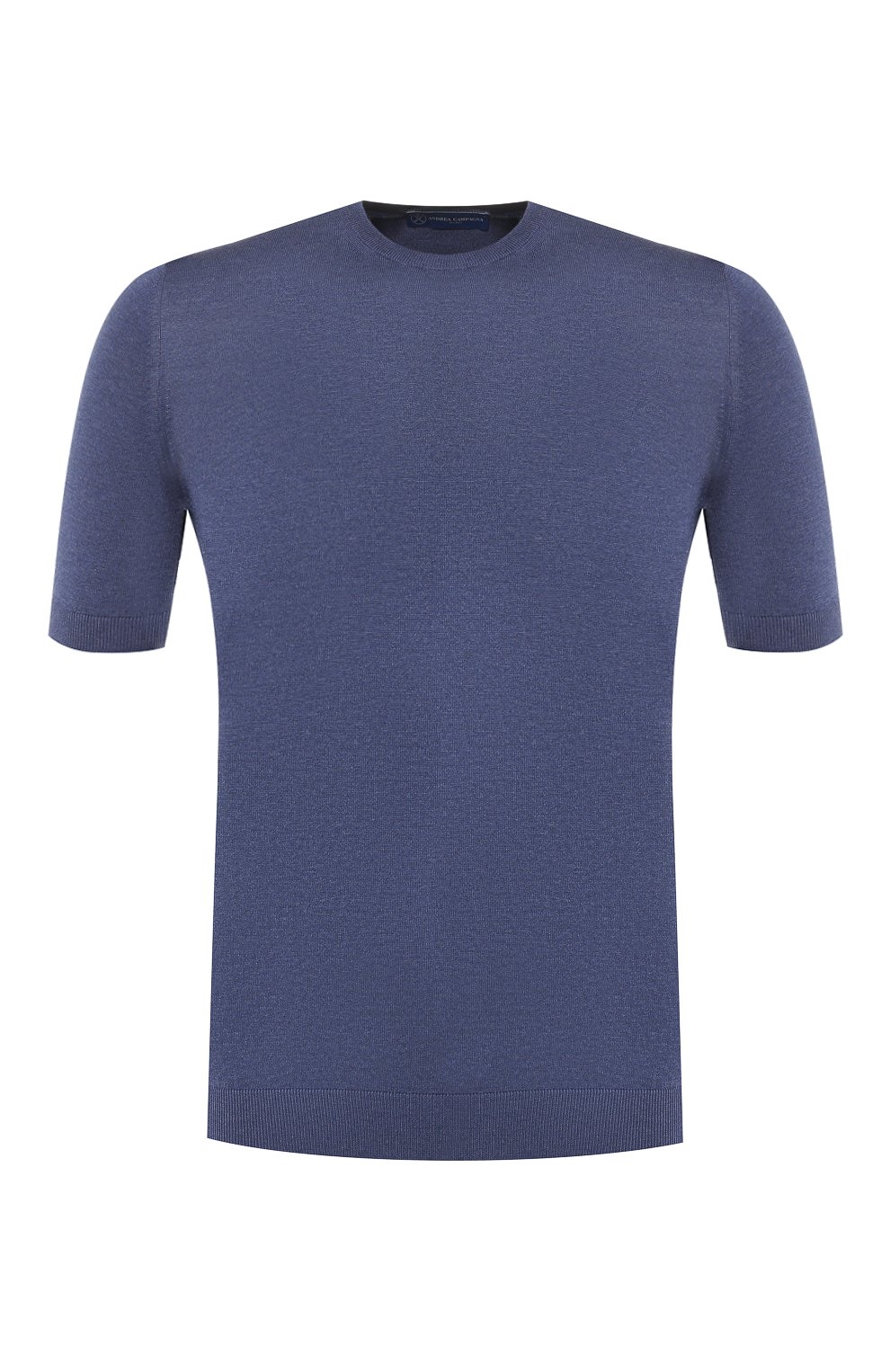 Шелковый джемпер ANDREA CAMPAGNA синего цвета по цене 43900 руб., арт. 43112/23503, фото 1 Шелковый джемпер ANDREA CAMPAGNA, арт. 43112/23503, фото 1
