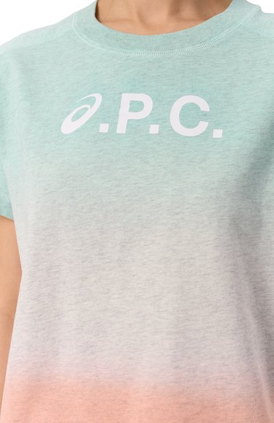 Хлопковая футболка a.p.c. x asics A.P.C., арт. C0EAV-F26482, фото 5