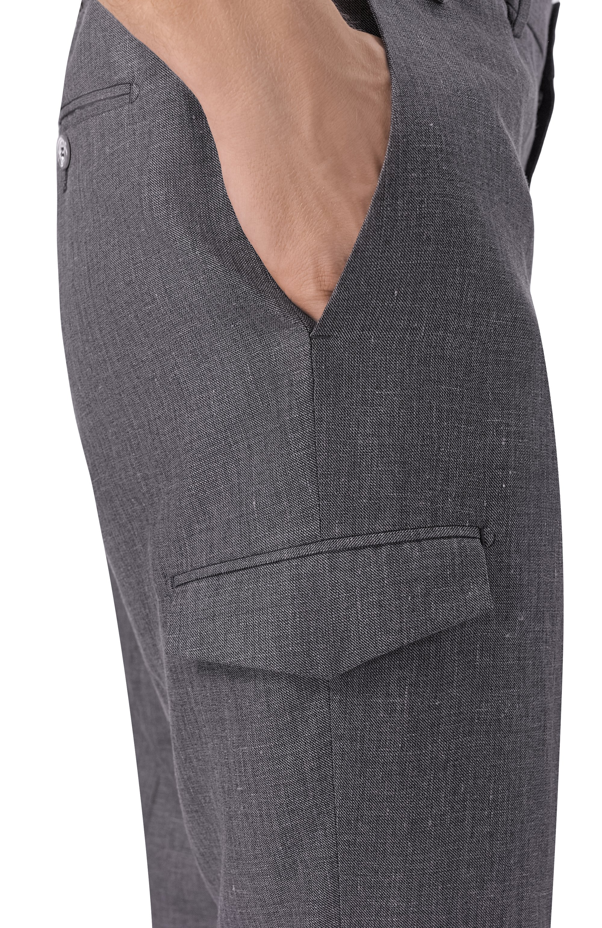 Брюки-карго изо льна и шерсти STEFANO RICCI, арт. M1T6100142/B127HA, фото 5