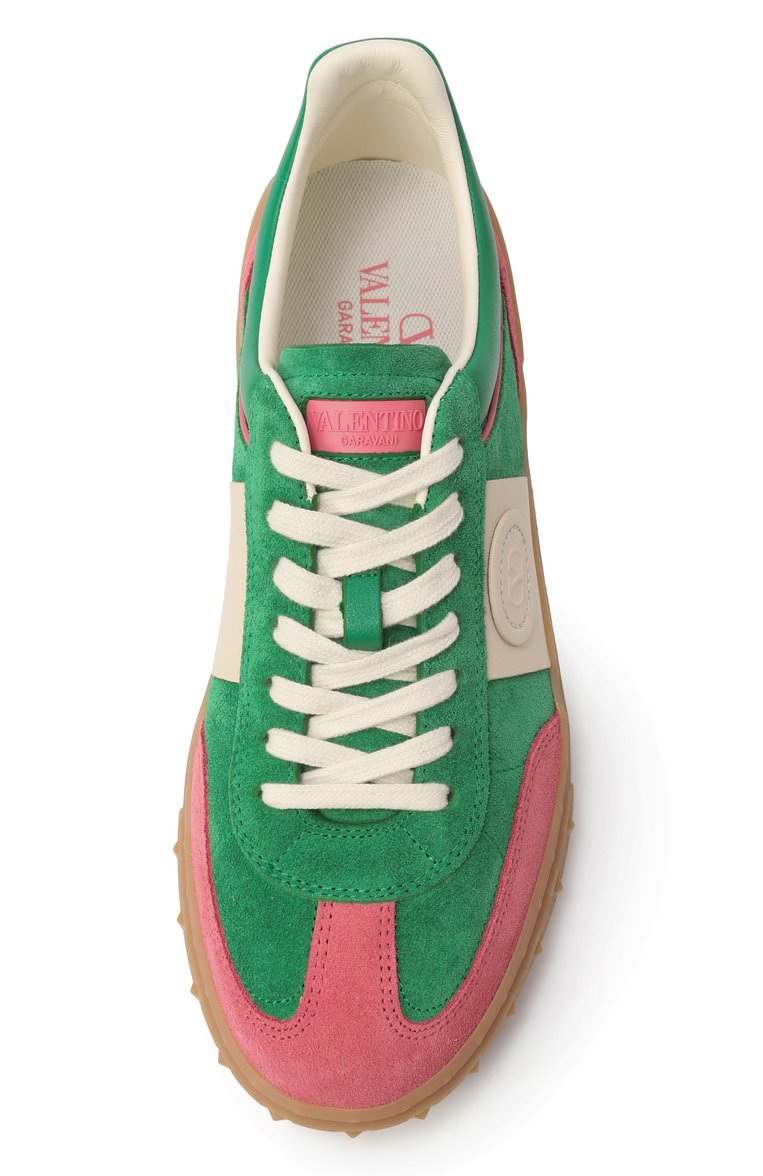 Женские замшевые кеды upvillage VALENTINO разноцветного цвета, арт. 6W2S0IL9/LAL | Фото 6 (Стили: Кэжуэл; Материал внешний: Замша, Натуральная кожа; Материал утеплителя: Без утеплителя; Материал внутренний: Натуральная кожа; Подошва: Платформа; Кросс-КТ: Низкие)