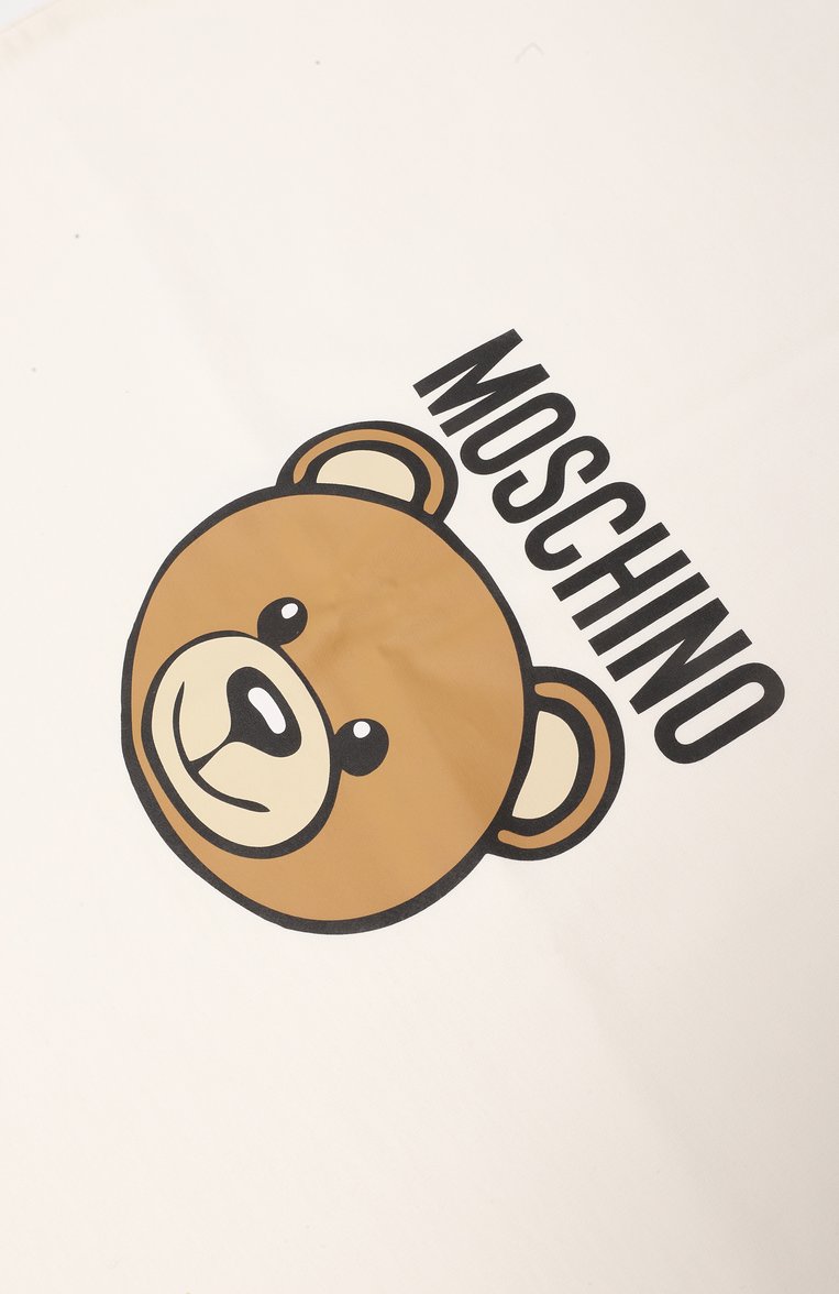 Детского хлопковое одеяло MOSCHINO кремвого цвета, арт. MUB00J/LCA19 | Фото 2 (Нос: Не проставлено; Материал: Текстиль, Хлопок; Материал сплава: Проставлено)