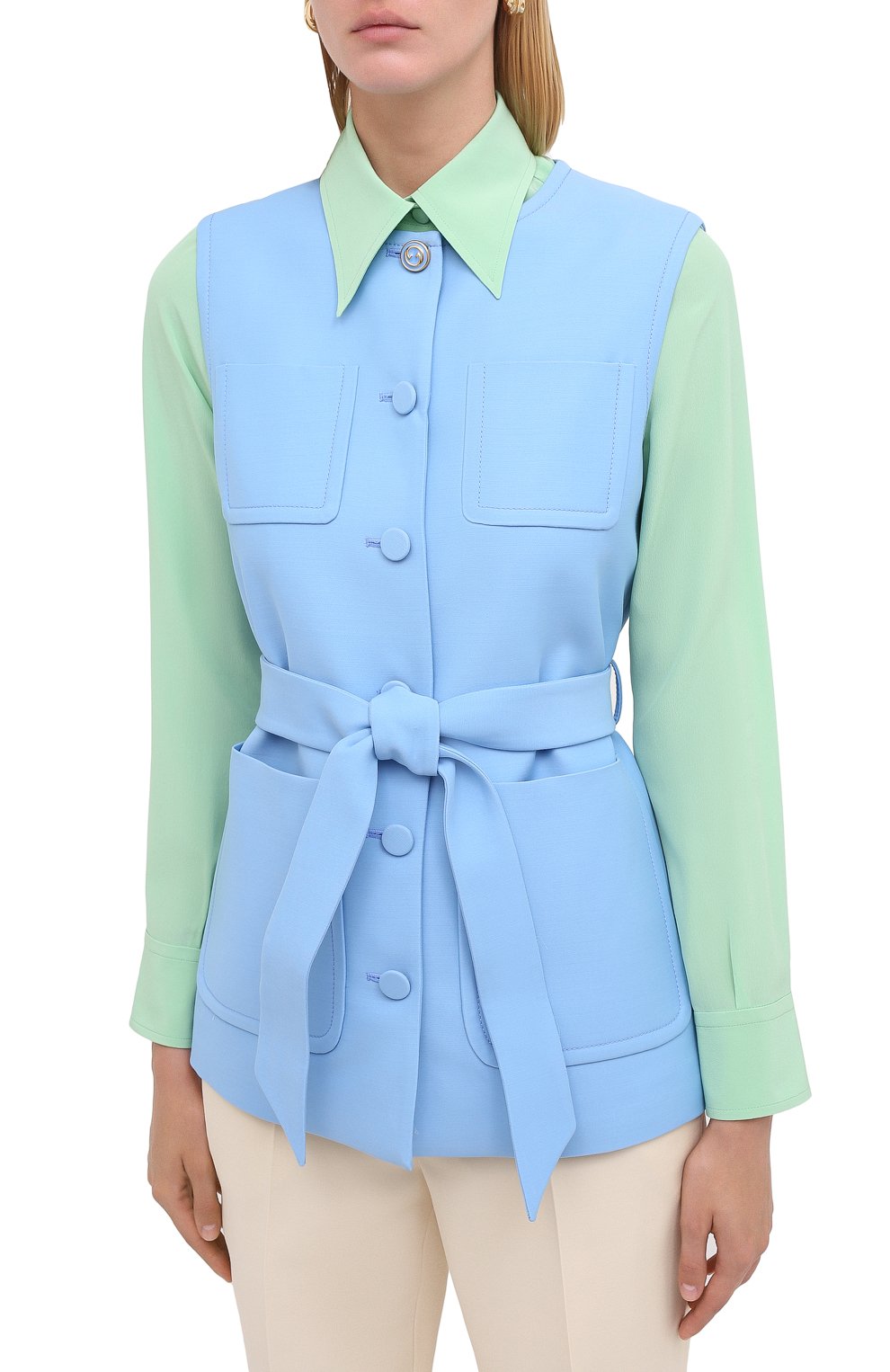 Жилет из шелка и шерсти GUCCI, арт. 619334/ZAD88, фото 3