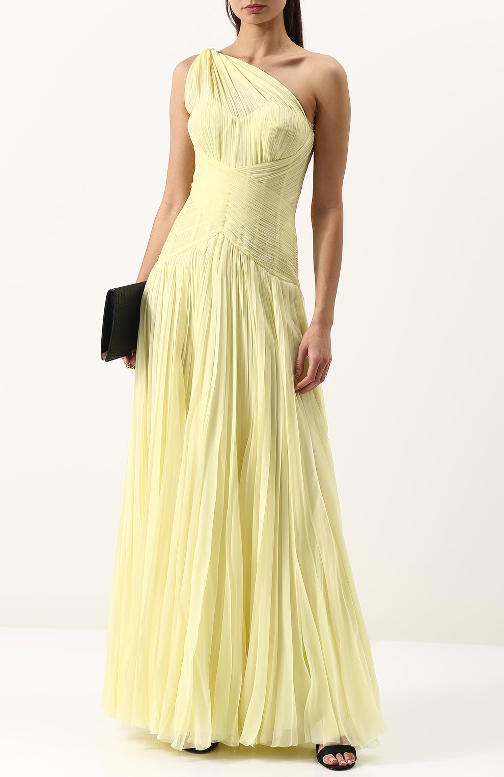 Шелковое плиссированное платье-макси ALEXANDER MCQUEEN, арт. 507660/QKB19, фото 2