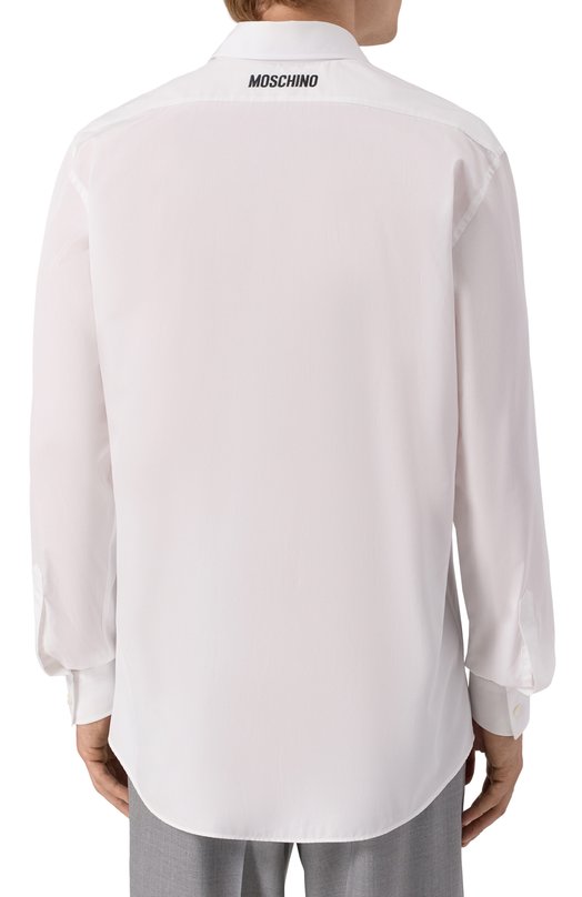 Хлопковая рубашка Moschino J0223/5235 Белый  J0223/5235 Фото 4