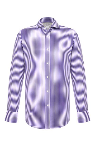 Мужская хлопковая рубашка BRUNELLO CUCINELLI, арт. MY6501718