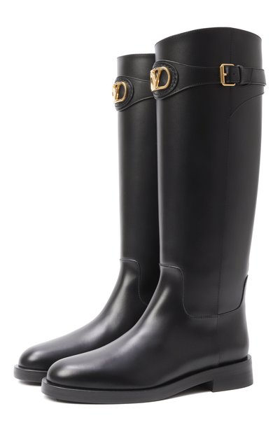 Женские кожаные сапоги vlogo signature VALENTINO, арт. 7W2S0MT1/DSH