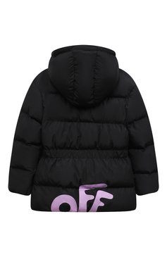 Детская куртка OFF-WHITE черного цвета, арт. 0GED002F22FAB001 | Фото 2 (Материал внешний: Синтетический материал; Рукава: Длинные; Материал сплава: Проставлено; Драгоценные камни: Проставлено; Ростовка одежда: 10 - 11 лет | 140 - 146см, 12 лет | 152 см, 8 лет | 128 см)