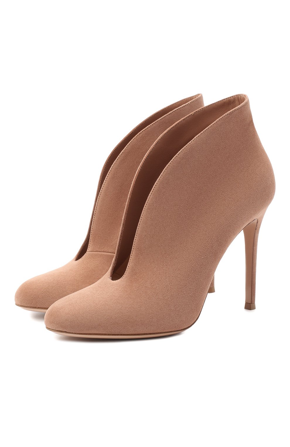 Замшевые ботильоны vamp на шпильке GIANVITO ROSSI, арт. G29450.15RIC.CASPRAL, фото 1