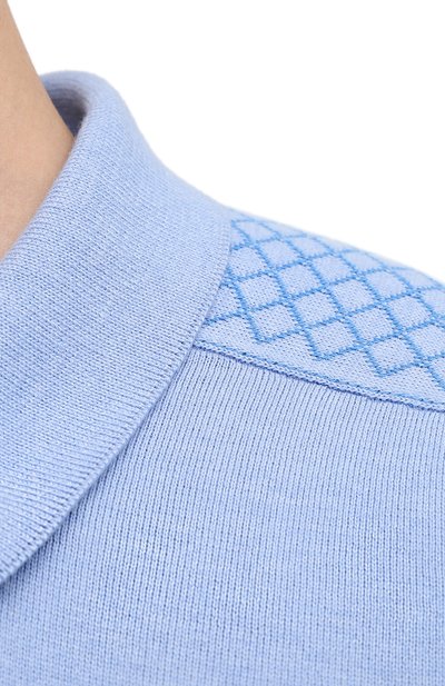 Поло из хлопка и шелка IL BORGO CASHMERE голубого цвета по цене 63100 руб., арт. 56-1963G0, фото 5 Поло из хлопка и шелка IL BORGO CASHMERE, арт. 56-1963G0, фото 5