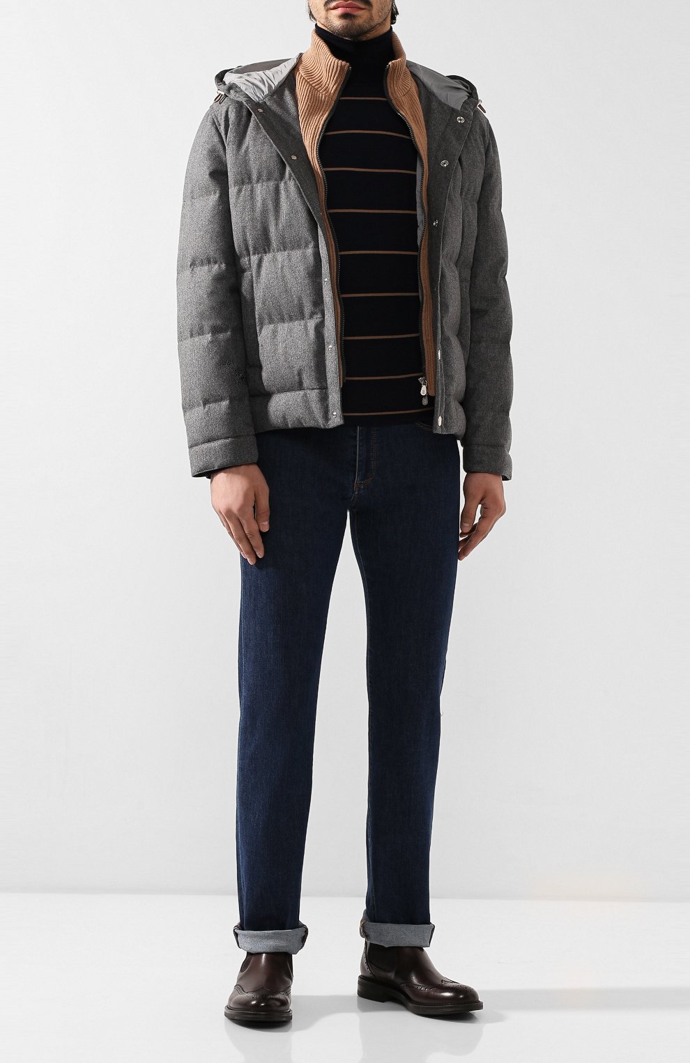 Водолазка из смеси шерсти и кашемира BRUNELLO CUCINELLI, арт. M24801503, фото 2