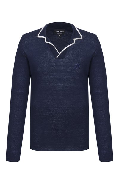 Мужская поло изо льна и шелка GIORGIO ARMANI, арт. GM003140/AF24710