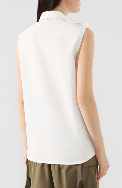 Хлопковая блузка GIVENCHY белого цвета по цене 44650 руб., арт. BW60HD11VH, фото 4 Хлопковая блузка GIVENCHY, арт. BW60HD11VH, фото 4