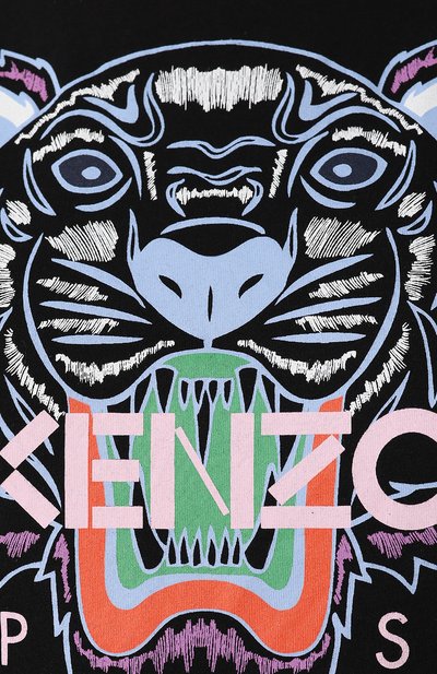 Хлопковая футболка KENZO черного цвета по цене 13050 руб., арт. 2TS7214YB, фото 5 Хлопковая футболка KENZO, арт. 2TS7214YB, фото 5