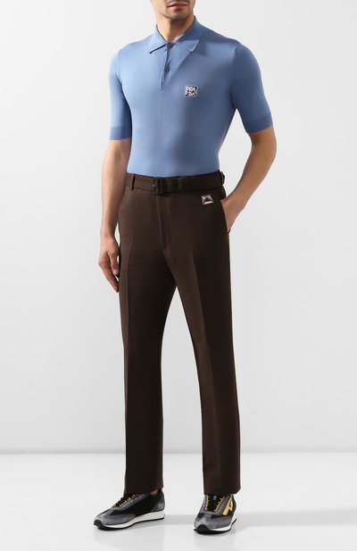 Комбинированные кроссовки PRADA черного цвета по цене 73000 руб., арт. 2EG276-3KUY-F0002, фото 2 Комбинированные кроссовки PRADA, арт. 2EG276-3KUY-F0002, фото 2