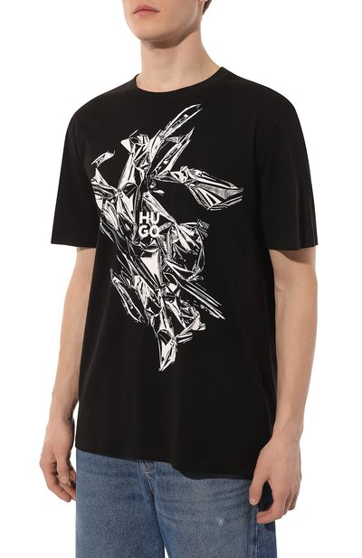 Хлопковая футболка HUGO, арт. 50524023, фото 3