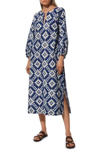 Хлопковая туника KLEED LOUNGEWEAR, арт. D0RCAS BLACK KAFTAN, фото 2